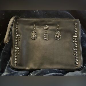 Urban Expressions Crystal Embellished Clutch (Black) - NWOT